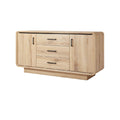 Modern Wooden Sideboard with 3 Drawers and Sleek Handles